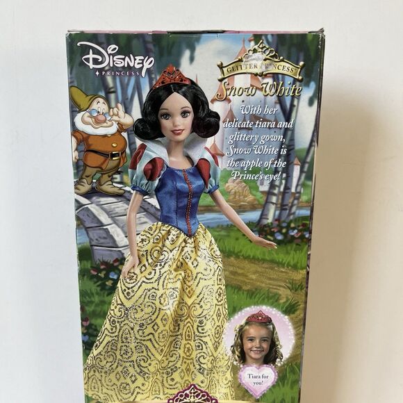 2005 Disney Princess Glitter Princess Snow White Doll W/ Tiara New In Box - Picture 7 of 10